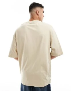 Jack & Jones Super Oversized T-shirt In Beige For Men Fields Of Rye -Men Style Shop 206549366 4