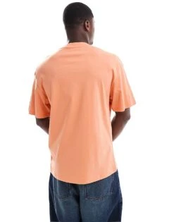 Jack & Jones Oversized T-shirt In Dusky Orange For Men Canyon Sunset -Men Style Shop 206549397 3