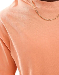 Jack & Jones Oversized T-shirt In Dusky Orange For Men Canyon Sunset -Men Style Shop 206549397 4