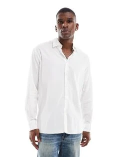 Jack & Jones Oversized Cotton Shirt In White For Men -Men Style Shop 206549474 1 white 1