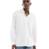 Jack & Jones Oversized Cotton Shirt In White For Men -Men Style Shop 206549474 1 white