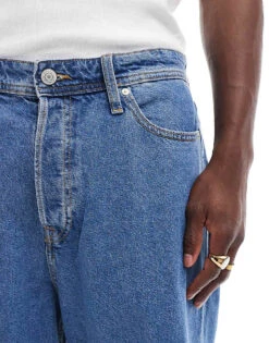 Jack & Jones Ron Skater Jean Co-ord In Mid Blue Wash For Men Mid Blue (735) -Men Style Shop 206549542 4