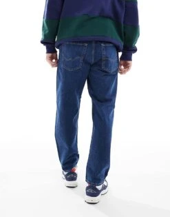 Jack & Jones Eddie Baggy Jean In Dark Blue Was For Men Mid Blue (924) -Men Style Shop 206549544 3