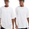 Jack & Jones Super Oversized 2 Pack T-shirt In White For Men White/white -Men Style Shop 206549581 1 whitewhite