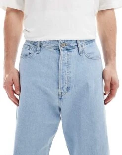 Jack & Jones Ron Skater Jeans In Light Blue Wash For Men -Men Style Shop 206549606 5