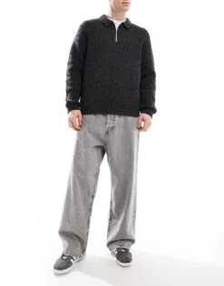 Jack & Jones Ron Skater Jean In Washed Grey For Men