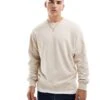 Jack & Jones Oversized Crew Neck Sweatshirt In Beige For Men Moonbeam -Men Style Shop 206551550 1 moonbeam