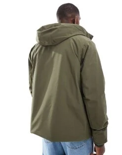 Jack & Jones Technical Parka With Padded Lining In Khaki For Men Grape Leaf -Men Style Shop 206551551 3