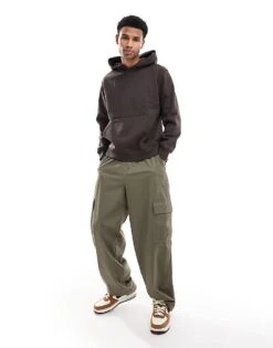 Jack & Jones Premium Oversized 400gsm Heavyweight Hoodie In Chocolate Brown For Men Mulch -Men Style Shop 206551553 2