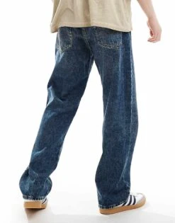 Jack & Jones Eddie Loose Rigid Fit Jean In Washed Blue For Men Blue Denim -Men Style Shop 206551633 3