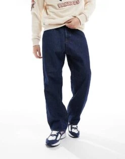 Jack & Jones Alex Baggy Jeans In Dark Indigo For Men Blue Denim