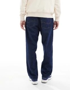 Jack & Jones Alex Baggy Jeans In Dark Indigo For Men Blue Denim -Men Style Shop 206551641 4