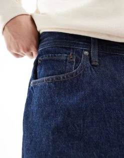 Jack & Jones Alex Baggy Jeans In Dark Indigo For Men Blue Denim -Men Style Shop 206551641 5