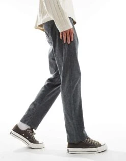 Jack & Jones Tapered Fit Smart Trouser With Drawstring Waist In Grey Marl For Men Grey Melange -Men Style Shop 206551745 2