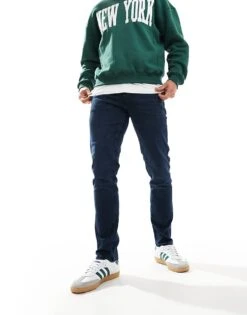 Jack & Jones Glenn Slim Jean In Dark Blue Black For Men Blue Denim -Men Style Shop 206551785 1 bluedenim 1