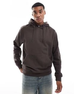 Jack & Jones Super Oversized Hoodie In Chocolate Brown For Men Mulch