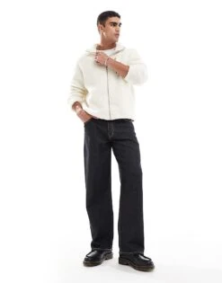 Jack & Jones Teddy Fleece Jacket In White For Men Cloud Dancer -Men Style Shop 206551974 2