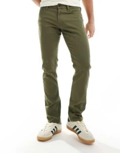Jack & Jones 5 Pocket Trouser In Khaki For Men Dusty Olive -Men Style Shop 206552012 1 dustyolive 1