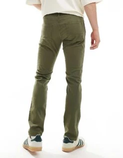 Jack & Jones 5 Pocket Trouser In Khaki For Men Dusty Olive -Men Style Shop 206552012 3