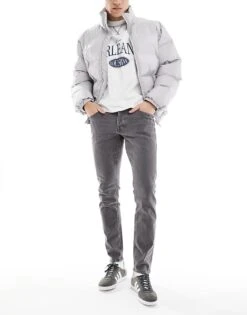 Jack & Jones Glenn Slim Jean In Washed Grey For Men Grey Denim -Men Style Shop 206552056 1 greydenim 1