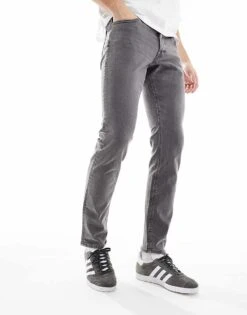 Jack & Jones Glenn Slim Jean In Washed Grey For Men Grey Denim -Men Style Shop 206552056 2