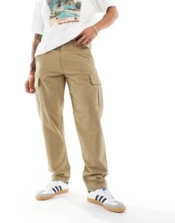 Jack & Jones Loose Fit Cargo Trouser In Beige For Men Elmwood