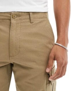 Jack & Jones Loose Fit Cargo Trouser In Beige For Men Elmwood -Men Style Shop 206552113 5