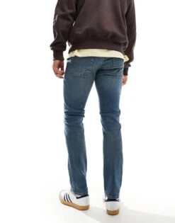 Jack & Jones Glenn Slim Jean In Mid Wash Blue For Men Blue Denim -Men Style Shop 206552155 3