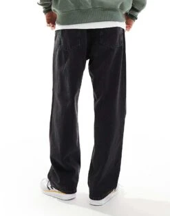 Jack & Jones Alex Baggy Jeans In Washed Black For Men Black Denim -Men Style Shop 206552193 3