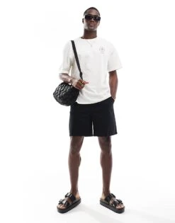 Jack & Jones Oversized Botanical Back Print T-shirt In White For Men Egret -Men Style Shop 206598769 5