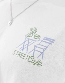 Jack & Jones Oversized Café Back Print T-shirt In White For Men Bright White -Men Style Shop 206599076 3