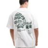 Jack & Jones Oversized T-shirt With Bonsai Backprint In White For Men