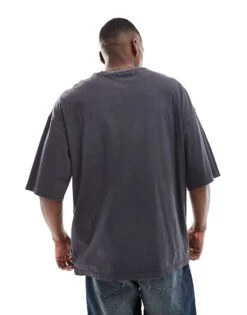 Jack & Jones Super Oversized T-shirt In Washed Grey For Men Castlerock -Men Style Shop 206681289 2