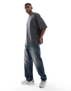 Jack & Jones Super Oversized T-shirt In Washed Grey For Men Castlerock -Men Style Shop 206681289 3