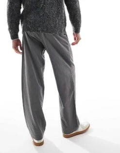 Jack & Jones Bill Wide Fit Smart Trousers With Pleat Front In Grey For Men -Men Style Shop 206681329 5