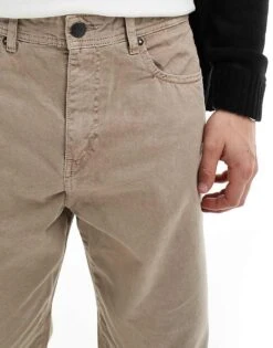 Jack & Jones Alex Baggy Fit Twill Trousers In Beige For Men Crockery -Men Style Shop 206681367 4