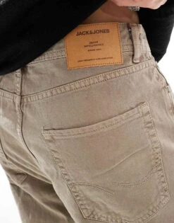 Jack & Jones Alex Baggy Fit Twill Trousers In Beige For Men Crockery -Men Style Shop 206681367 5