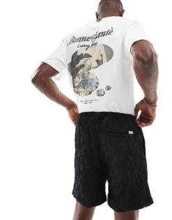 Jack & Jones Jacquard Pull On Short Co-ord In Black For Men -Men Style Shop 206681453 2