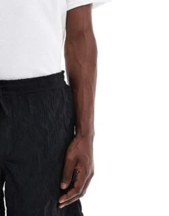 Jack & Jones Jacquard Pull On Short Co-ord In Black For Men -Men Style Shop 206681453 5