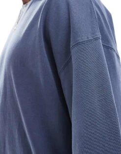 Jack & Jones Super Oversized T-shirt In Washed Blue For Men Mood Indigo -Men Style Shop 206681539 3