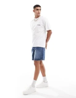 Jack & Jones Oversized T-shirt With Blue L'atelier Art Backprint In White For Men Bright White -Men Style Shop 206716593 2