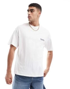Jack & Jones Oversized T-shirt With Blue L'atelier Art Backprint In White For Men Bright White -Men Style Shop 206716593 4