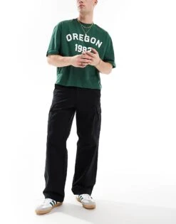 Jack & Jones Bill Barkley Wide Fit Cargo Trouser In Black For Men -Men Style Shop 206735028 1 black 1