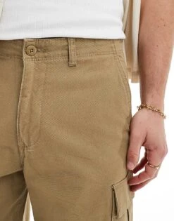 Jack & Jones Bill Barkley Wide Fit Cargo Trouser In Beige For Men Elmwood -Men Style Shop 206741923 5