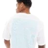 Jack & Jones Oversized T-shirt With Palm Tree Backprint In White For Men Bright White