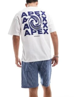 Jack & Jones Oversized T-shirt With Apex Backprint In White For Men Bright White -Men Style Shop 206776073 1 brightwhite 1
