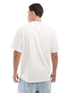 Jack & Jones Oversized T-shirt With Wine & Cheese Society Print In Beige For Men Egret -Men Style Shop 206776516 2