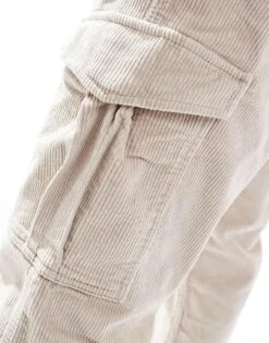 Jack & Jones Loose Fit Cord Cargo Trouser In Light Beige For Men Moonbeam -Men Style Shop 206824868 5