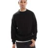 Jack & Jones Oversized Wide Rib Jumper In Black For Men -Men Style Shop 206824878 1 black