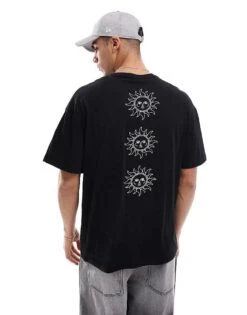 Jack & Jones Oversized Sun Back Print T-shirt In Black For Men -Men Style Shop 206824902 1 black 1